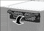 Close hard-drive tray’s handle