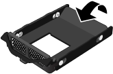 Folding down the hard-drive tray flap