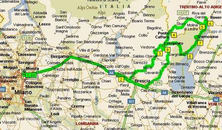 A route over to Lake Garda
