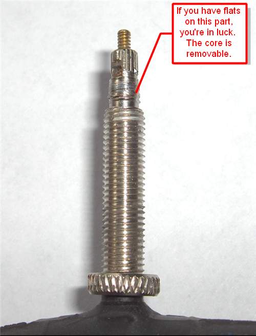 removing presta valve core